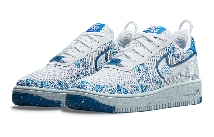 Lookbook (大童款) 耐克 Air Force 1 Crater Flyknit '白色深蓝色' DM1060-100