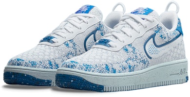 (大童款) 耐克 Air Force 1 Crater Flyknit '白色深蓝色' DM1060-100 Lookbook (大童款) 耐克 Air Force 1 Crater Flyknit '白色深蓝色' DM1060-100