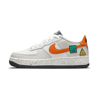 (GS) Nike Air Force 1 Low 'Light Bone Sail Starfish Orange'