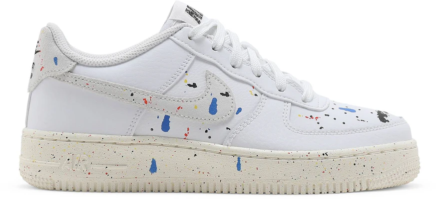 Grade School Nike Air Force 1 Low LV8 3 White DJ2598 100