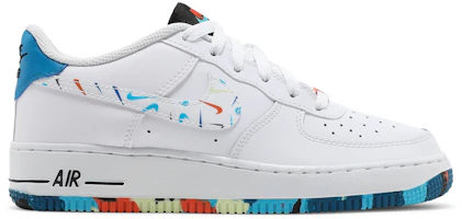(Grade School) Nike Air Force 1 Low 'Multicolor Swooshes' DM7597-100 (Grade School) Nike Air Force 1 Low 'Multicolor Swooshes' DM7597-100