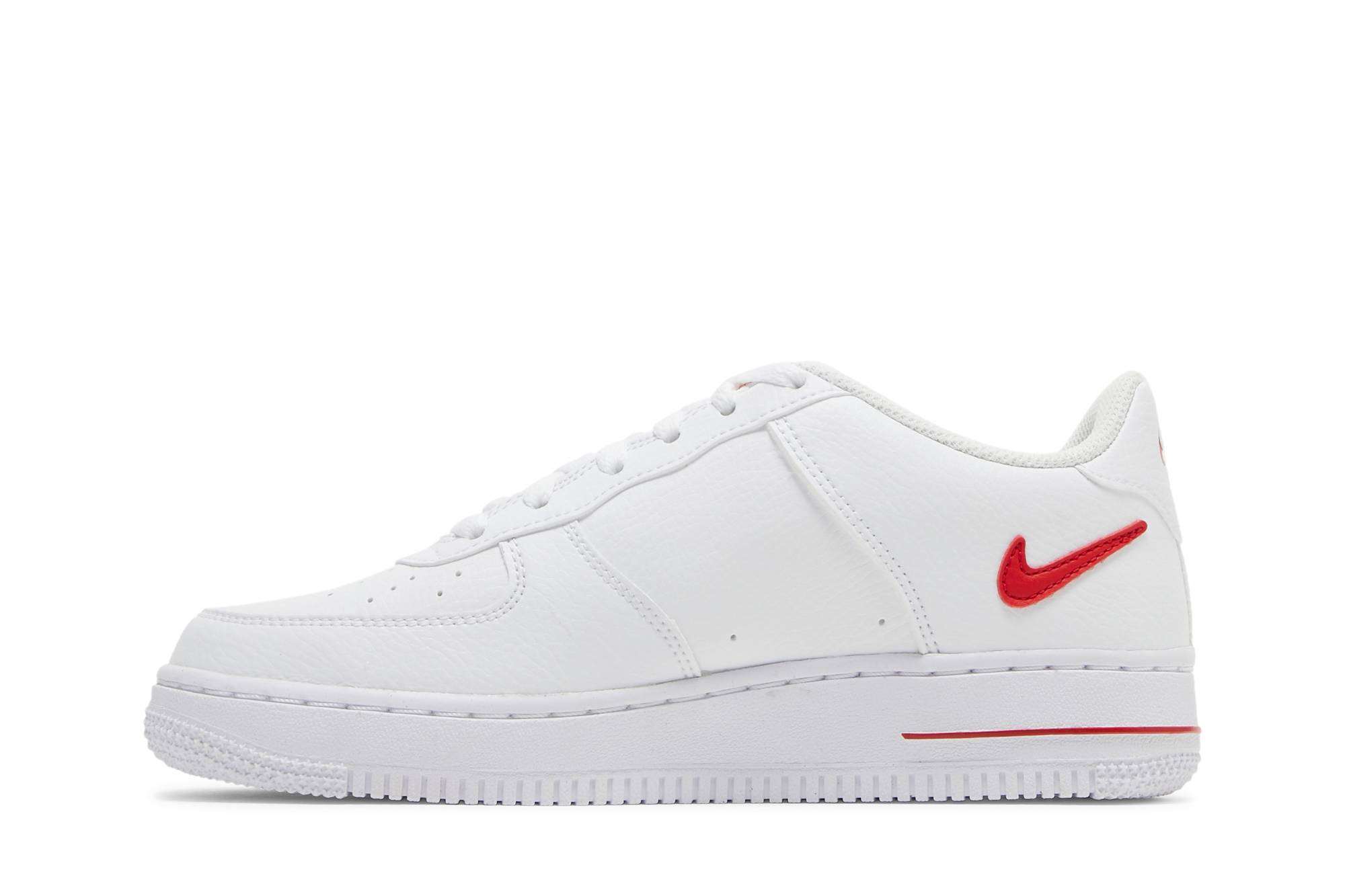 Beli (Grade School) Nike Air Force Low FM 'White Red' DR7970-100