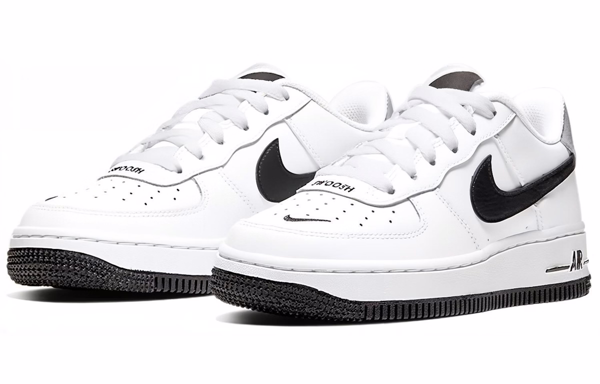 (Grade School) Nike Air Force 1 LV8 'White Black Mini Swoosh' CT5531-100