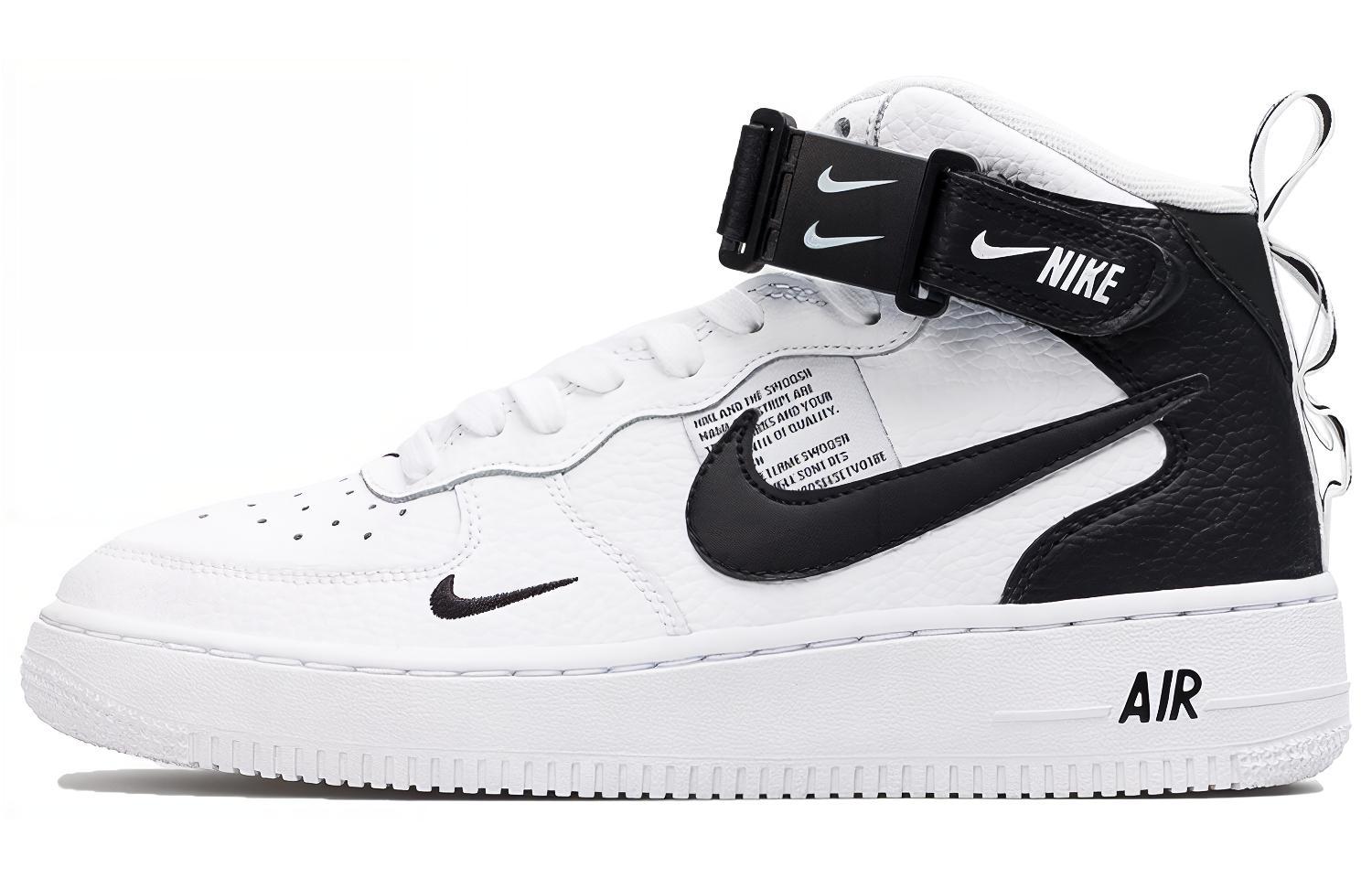 (Grade School) Nike Air Force 1 Mid Utility White Black AV3803-100