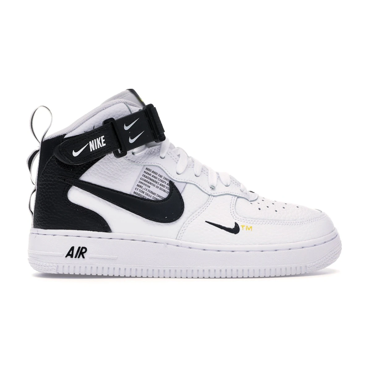 Buy Grade School Nike Air Force 1 Mid Utility White Black AV3803 100 Novelship
