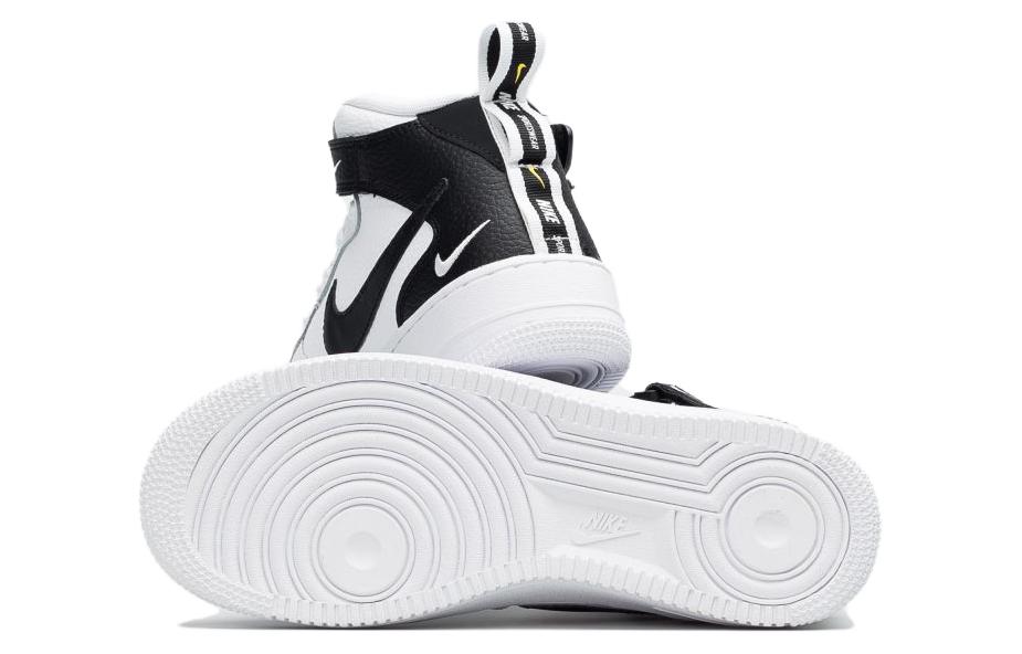 Details for (Nilai Sekolah) Nike Air Force 1 Mid Utility Putih Hitam AV3803-100