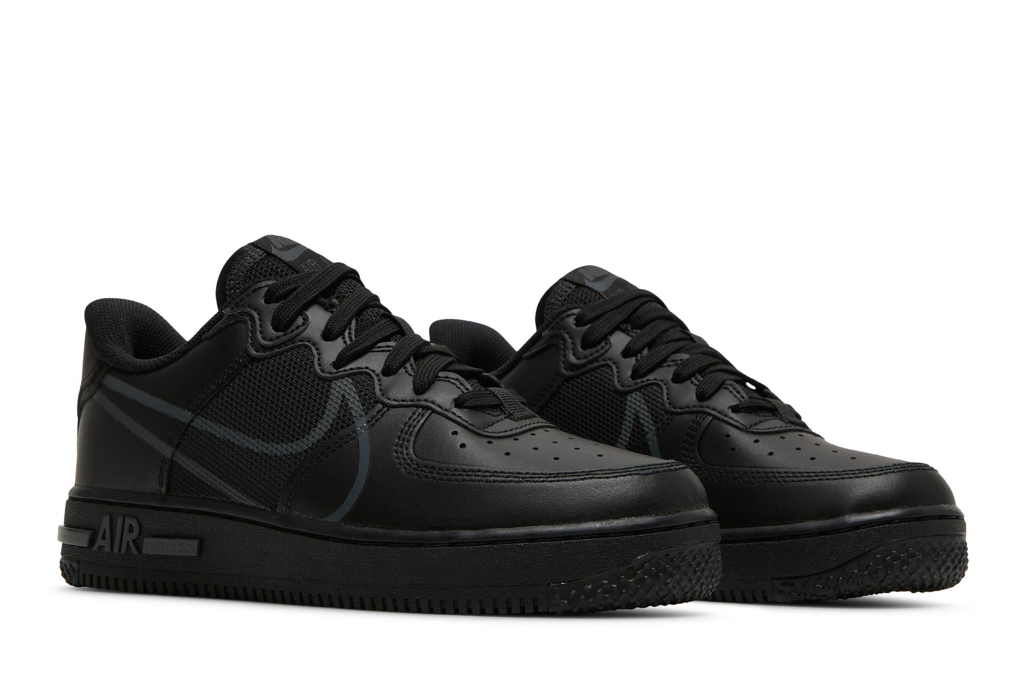 Cheap (小學年齡段) Nike Air Force 1 React '黑色' CD6960-003