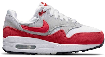 (Grade School) Nike Air Max 1 'White University Red' 555766-146 (Grade School) Nike Air Max 1 'White University Red' 555766-146