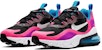 (Nilai Sekolah) Nike Air Max 270 React 'Hitam Hyper Pink Ungu Terang' BQ0101-001