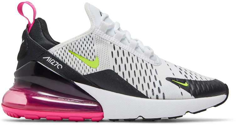 (Per Ragazzi) Nike Air Max 270 Bianco Nero Laser Fucsia Volt 943345-102 Buy (Per Ragazzi) Nike Air Max 270 Bianco Nero Laser Fucsia Volt 943345-102