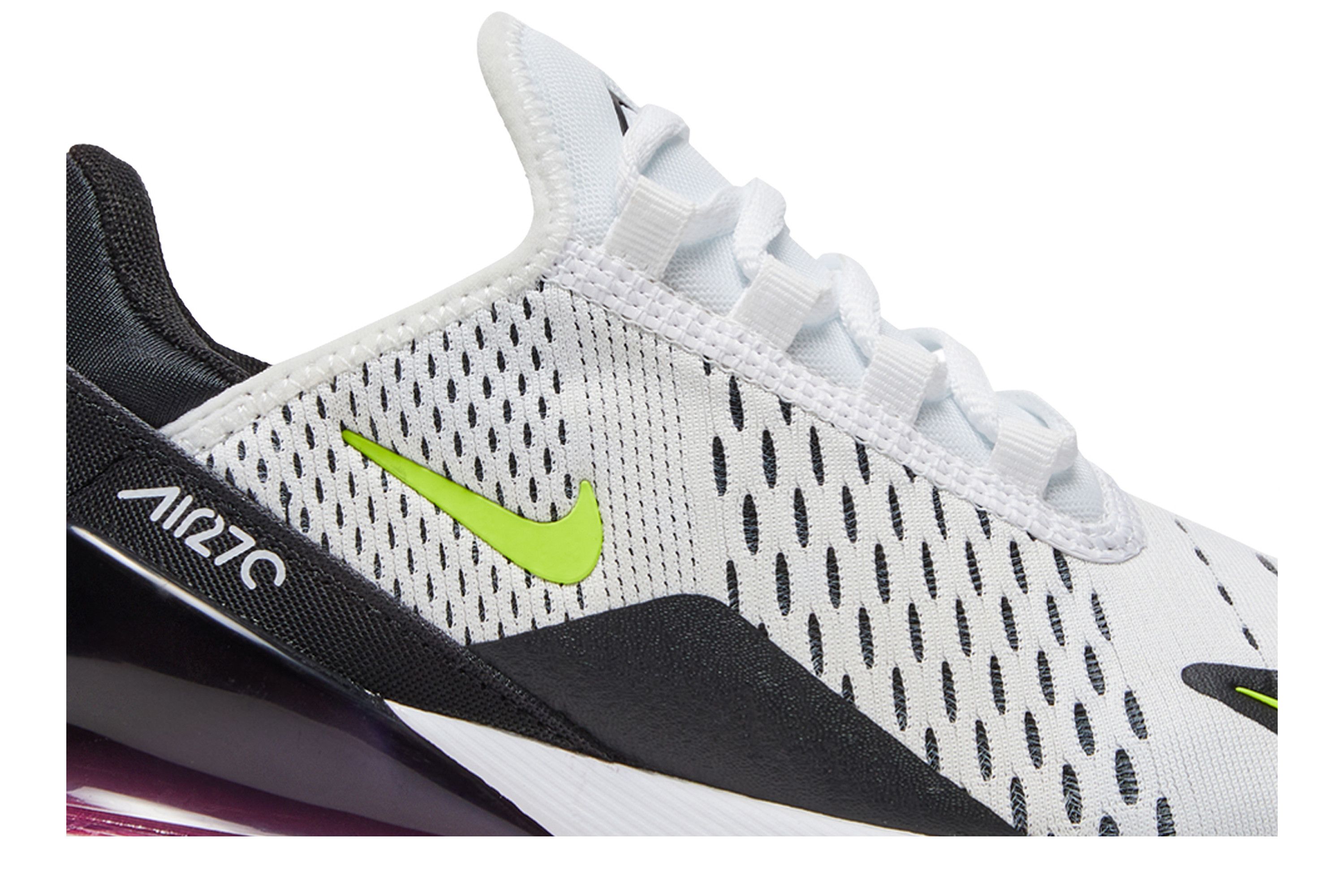 Order (Per Ragazzi) Nike Air Max 270 Bianco Nero Laser Fucsia Volt 943345-102