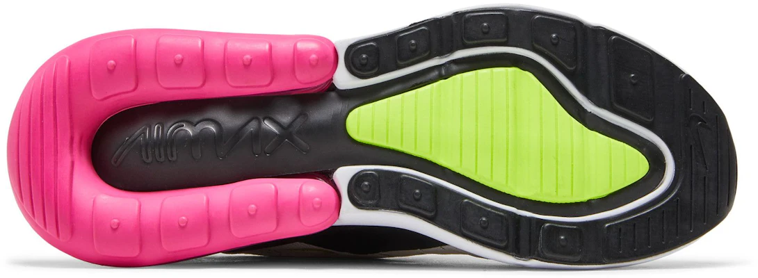 (Per Ragazzi) Nike Air Max 270 Bianco Nero Laser Fucsia Volt 943345-102 Shop (Per Ragazzi) Nike Air Max 270 Bianco Nero Laser Fucsia Volt 943345-102