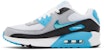 (Sekolah Rendah) Nike Air Max 90 'Biru Kilat Metalik' FD0678-100
