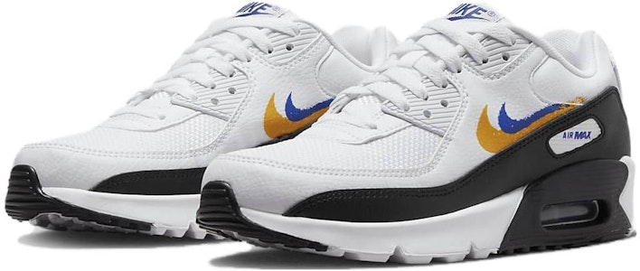 (Kanak-Kanak) Nike Air Max 90 'Double Swoosh - Putih Emas Biru' FJ4592-100 Lookbook (Kanak-Kanak) Nike Air Max 90 'Double Swoosh - Putih Emas Biru' FJ4592-100