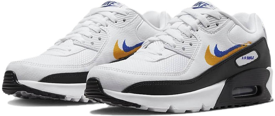 (Nilai Sekolah) Nike Air Max 90 'Double Swoosh - Putih Emas Diraja'. FJ4592-100 Lookbook (Nilai Sekolah) Nike Air Max 90 'Double Swoosh - Putih Emas Diraja'. FJ4592-100