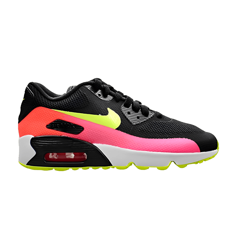 Buy (Grade School) Nike Air Max 90 FB 'Black Pink Volt' 845111-002