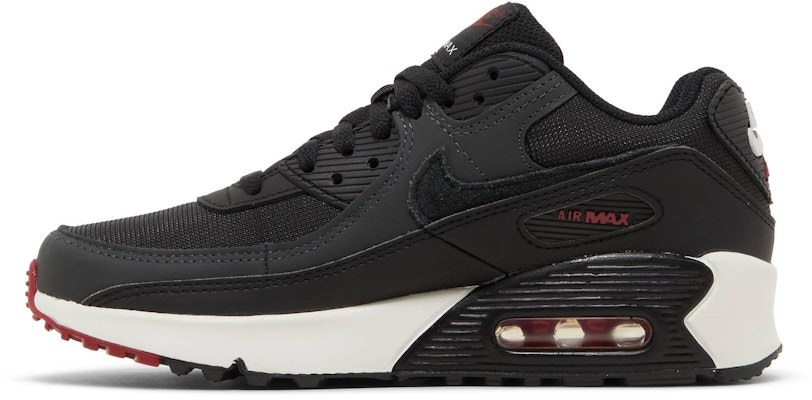 GS ナイキ エア マックス 90 レザー "アンスラサイト/チームレッド" CD6864-022 Lookbook GS ナイキ エア マックス 90 レザー "アンスラサイト/チームレッド" CD6864-022
