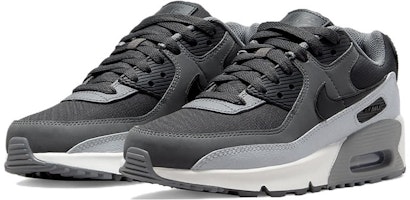 (Sekolah Dasar) Nike Air Max 90 Kulit 'Abu-Arang Abu Gelap' CD6864-015 Lookbook (Sekolah Dasar) Nike Air Max 90 Kulit 'Abu-Arang Abu Gelap' CD6864-015