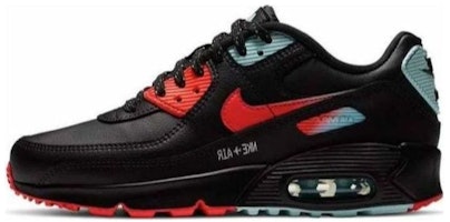 (Grade School) Nike Air Max 90 Leather 'Black Crimson Glacier Ice' CZ8144-001 (Grade School) Nike Air Max 90 Leather 'Black Crimson Glacier Ice' CZ8144-001