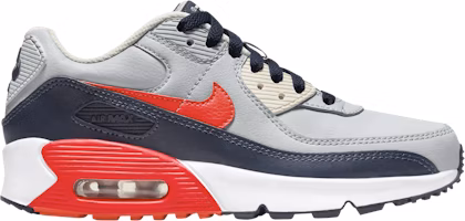 (Grade School) Nike Air Max 90 Leather 'Light Smoke Bright Crimson' CD6864-021 (Grade School) Nike Air Max 90 Leather 'Light Smoke Bright Crimson' CD6864-021