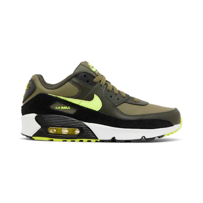 (GS) Nike Air Max 90 Leather 'Medium Olive Volt'
