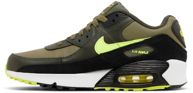 나이키 에어맥스 90 가죽 "미디엄 올리브 볼트" (초등학생) DV3607-200 Lookbook 나이키 에어맥스 90 가죽 "미디엄 올리브 볼트" (초등학생) DV3607-200