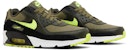 (Kanak-Kanak) Nike Air Max 90 Kulit 'Medium Olive Volt' DV3607-200