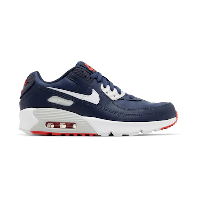 (GS) Nike Air Max 90 Leather 'Obsidian Track Red'