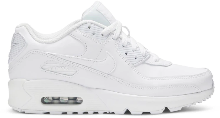 (Grade School) Nike Air Max 90 Leather 'White' CD6864-100 Buy (Grade School) Nike Air Max 90 Leather 'White' CD6864-100