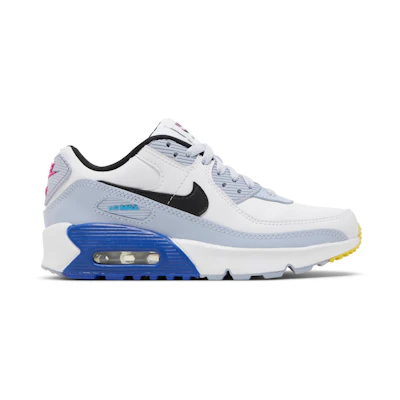 (GS) Nike Air Max 90 Leather 'White Blue Whisper'