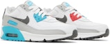 Cheap GS ナイキ エア マックス 90 レザー 白/クロリンブルー CD6864-108