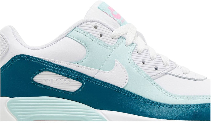 Grade School Nike Air Max 90 Leather White Jade Ice DV3607 104