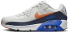 Buy (大童款) 耐克Air Max 90 皮革 '白色海军蓝橙色' CD6864-120