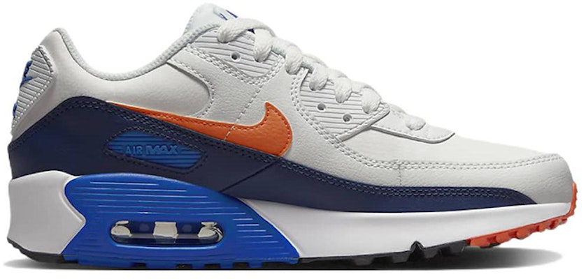 (小學) Nike Air Max 90 皮革 '白色 海軍藍 橘色' CD6864-120 Order (小學) Nike Air Max 90 皮革 '白色 海軍藍 橘色' CD6864-120