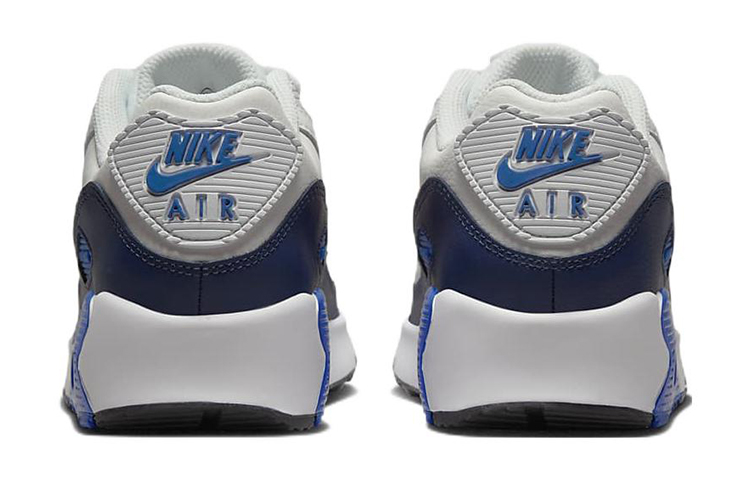 Shop (大童款) 耐克Air Max 90 皮革 '白色海军蓝橙色' CD6864-120