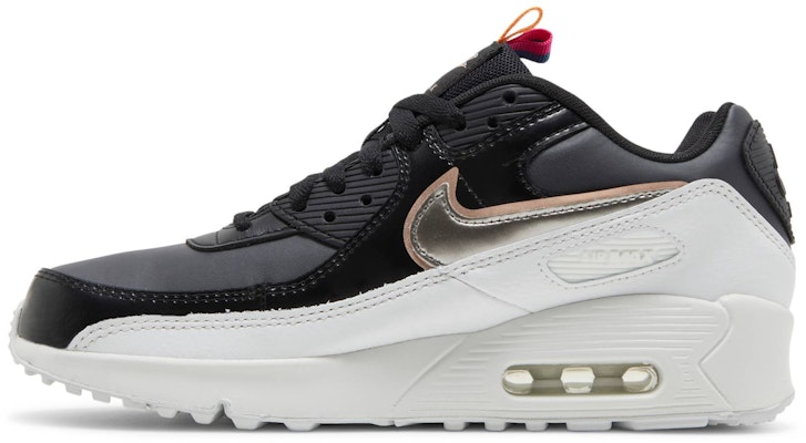 (Grade School) Nike Air Max 90 Leather SE 'Off Noir Metallic Pewter' DJ0414-001 Lookbook (Grade School) Nike Air Max 90 Leather SE 'Off Noir Metallic Pewter' DJ0414-001