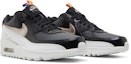 Cheap (Kanak-Kanak) Nike Air Max 90 Kulit SE 'Off Noir Metallic Pewter' DJ0414-001