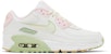 (Kanak-Kanak) Nike Air Max 90 Leather SE 'Putih Pink Foam Honeydew' DQ0276-100