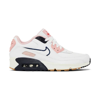 (GS) Nike Air Max 90 Leather SE 'White Pink Glaze'