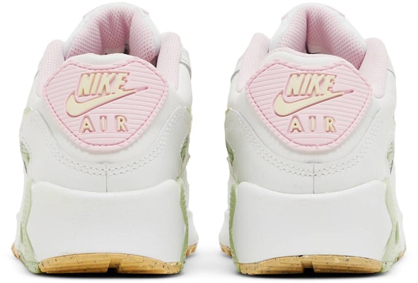 (Grade School) Nike Air Max 90 Leather SE 'White Pink Foam Honeydew' DQ0276-100 Details for (Grade School) Nike Air Max 90 Leather SE 'White Pink Foam Honeydew' DQ0276-100