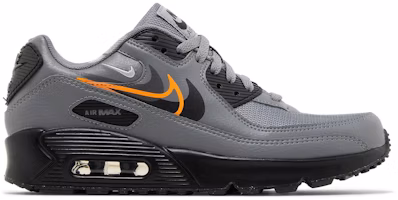 (Grade School) Nike Air Max 90 Next Nature 'Multi-Swoosh - Smoke Grey Mandarin' FN7785-001 (Grade School) Nike Air Max 90 Next Nature 'Multi-Swoosh - Smoke Grey Mandarin' FN7785-001