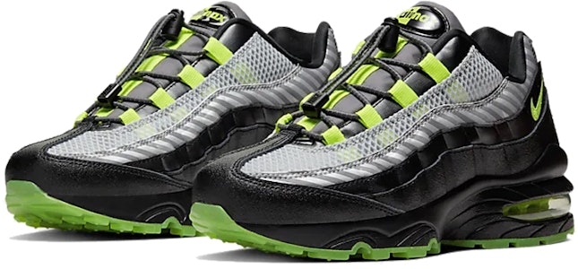 (學齡兒童) Nike Air Max 95 HZ '黑色電光綠' BQ4747-001 Lookbook (學齡兒童) Nike Air Max 95 HZ '黑色電光綠' BQ4747-001