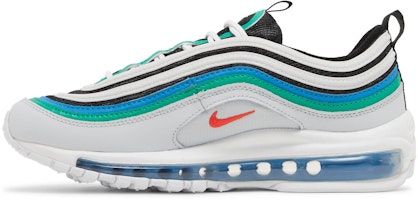 (Sekolah Dasar) Nike Air Max 97 'Platinum Murni Merah Crimson' 921522-031 Lookbook (Sekolah Dasar) Nike Air Max 97 'Platinum Murni Merah Crimson' 921522-031