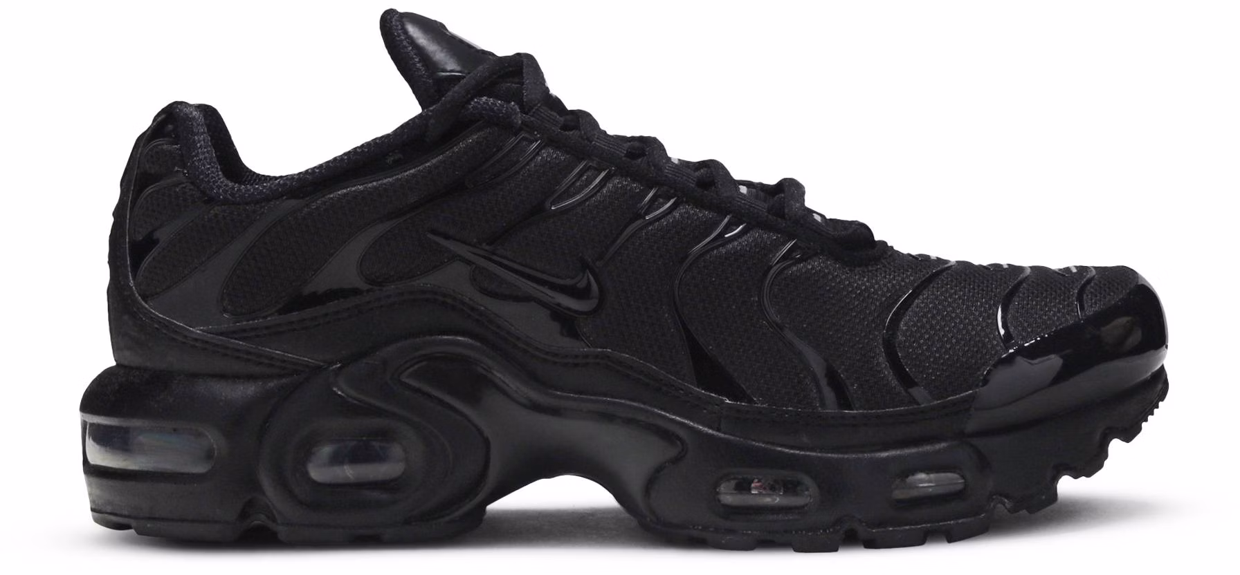 Grade School Nike Air Max Plus Triple Black CD0609 001 CD0609