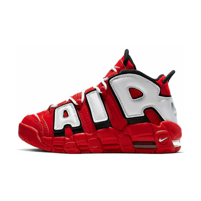 (GS) Nike Air More Uptempo University Red Black White