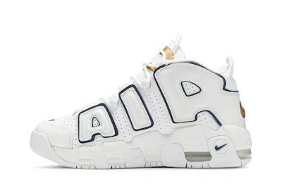 (Grade School) Nike Air More Uptempo White Midnight Navy 415082-109