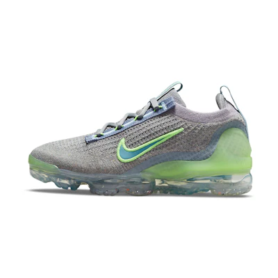 (GS) Nike Air VaporMax Flyknit 'Grey Light Liquid Lime' 2021