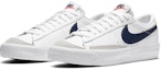 Lookbook (Nilai Sekolah) Nike Blazer Low '77 'Putih Midnight Navy' DA4074-100