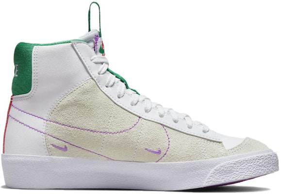 (小学) 耐克 Blazer Mid '77 '舞动 - 白色紫红绿' DQ6084-101 Order (小学) 耐克 Blazer Mid '77 '舞动 - 白色紫红绿' DQ6084-101