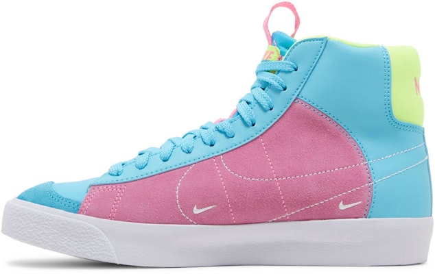 (大童款) 耐克 Blazer Mid '77 'Dance - 蓝色黄粉条纹' DQ6084-400 Lookbook (大童款) 耐克 Blazer Mid '77 'Dance - 蓝色黄粉条纹' DQ6084-400